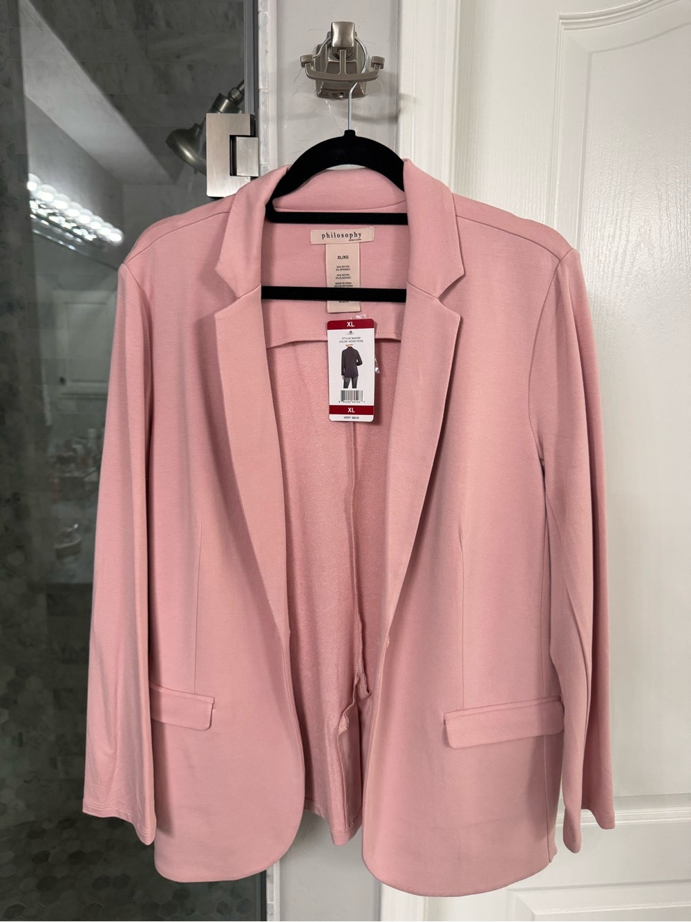Philosophy Pink Stretch Blazer Size XL NWT